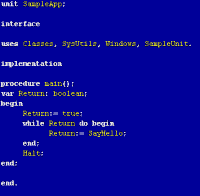 a Object Pascal sample